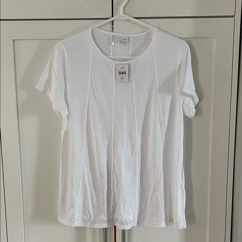 J. Jill Classic White Short Sleeve Tee
